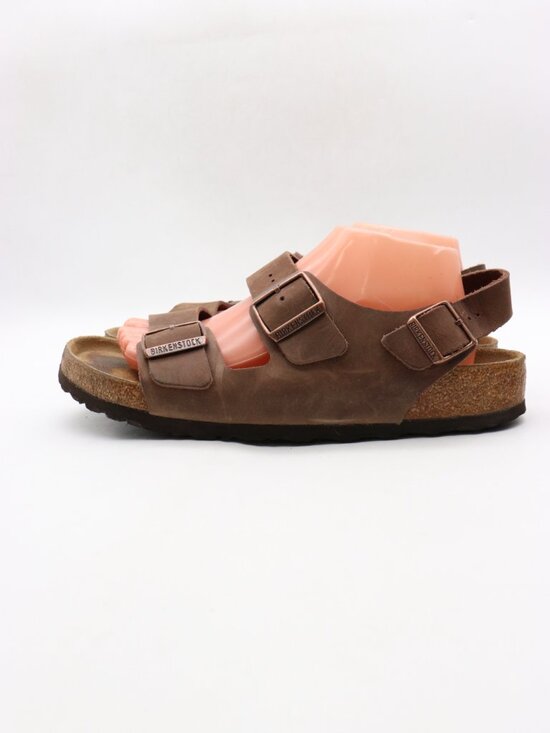 Birkenstock Milano Women\'s 11 Men\'s 9 Birko-Flor Slingback Sandals Brown Leather main image 10
